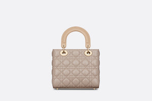 Small Lady Dior Bag • Two-Tone Biscuit and Trench Beige Cannage Lambskin