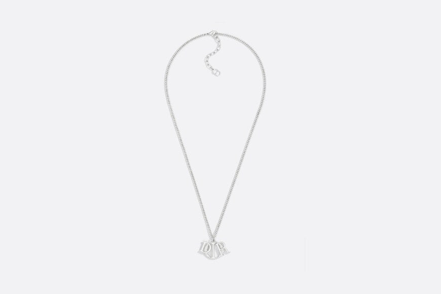 Dior Charm Pendant Necklace • Silver-Finish Brass