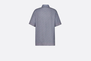 Dior Oblique Short-Sleeved Shirt • Blue Silk Twill