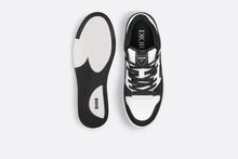 Load image into Gallery viewer, B57 Low-Top Sneaker • Black and White Smooth Calfskin with Beige and Black Dior Oblique Jacquard
