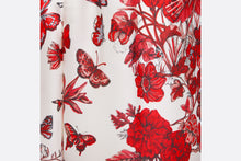 Load image into Gallery viewer, Pants • White and Red Silk Twill with Le Cœur des Papillons Motif
