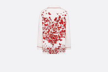 Load image into Gallery viewer, Shirt • White and Red Silk Twill with Le Cœur des Papillons Motif
