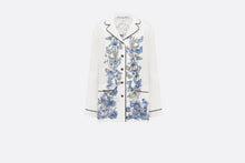 Load image into Gallery viewer, Shirt • White and Pastel Midnight Blue Toile de Jouy Mexico Silk Twill
