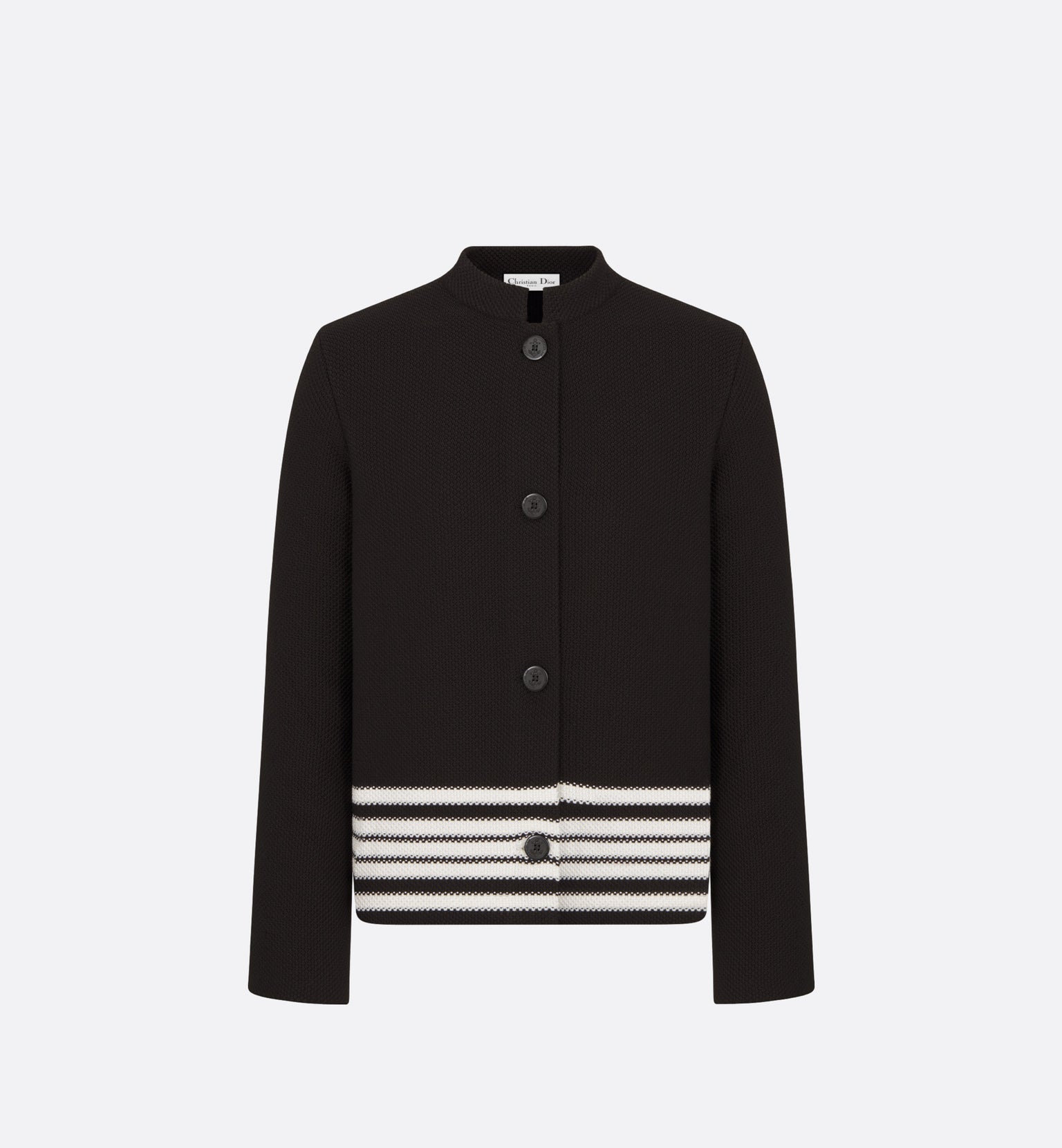 Dior Marinière Jacket • Black and White Cotton and Silk Knit