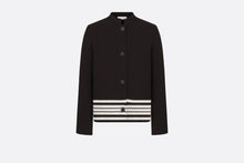Load image into Gallery viewer, Dior Marinière Jacket • Black and White Cotton and Silk Knit
