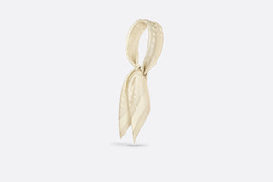 Dior Oblique 90 Square Scarf • Gold-Tone Silk Twill and Metallic Thread