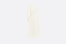 Load image into Gallery viewer, Asymmetric Mid-Length Shirt Dress • Ecru Cotton and Silk Poplin
