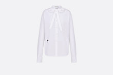 Load image into Gallery viewer, Ascot Blouse • White Cotton Poplin
