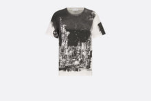 Load image into Gallery viewer, T-Shirt • Black and White Cotton and Linen Jersey with New York Motif

