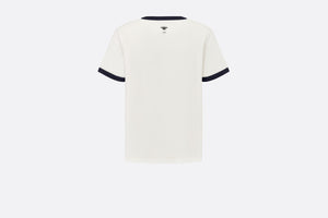 Dioriviera T-Shirt • Ecru and Navy Blue Cotton Jersey