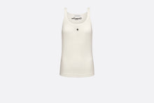Load image into Gallery viewer, Dioriviera Cropped Tank Top • Ecru Cotton Ribbed Jersey
