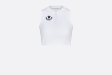 Load image into Gallery viewer, Dioriviera Cropped Tank Top • White Technical Knit
