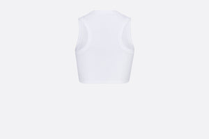 Dioriviera Cropped Tank Top • White Technical Knit