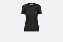 Load image into Gallery viewer, Short-Sleeved Sweater • Black Cotton Blend Knit
