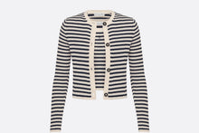 Load image into Gallery viewer, Dioriviera Twinset • White and Navy Blue Cotton Ribbed Knit with Dior Marinière Motif
