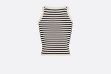 Load image into Gallery viewer, Dioriviera Twinset • White and Navy Blue Cotton Ribbed Knit with Dior Marinière Motif

