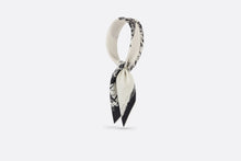 Load image into Gallery viewer, Paris 90 Square Scarf • Ecru and Black Silk Twill
