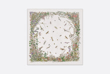 Load image into Gallery viewer, Le Bal des Libellules 90 Square Scarf • Ivory Multicolor Silk Twill
