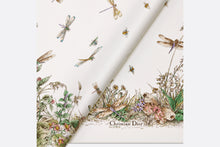 Load image into Gallery viewer, Le Bal des Libellules 90 Square Scarf • Ivory Multicolor Silk Twill
