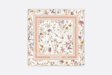 Load image into Gallery viewer, Dior Herbarium 90 Square Scarf • Ivory and Light Pink Multicolor Silk Twill
