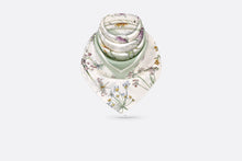 Load image into Gallery viewer, Dior Herbarium 90 Square Scarf • Ivory and Light Green Multicolor Silk Twill
