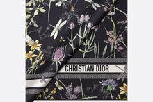 Load image into Gallery viewer, Dior Herbarium 90 Square Scarf • Black Multicolor Silk Twill
