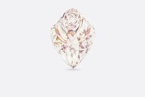 Dior Herbarium Shawl • Ivory and Light Pink Multicolor Cashmere