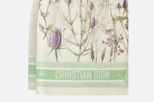Dior Herbarium Sarong • Ivory and Light Green Multicolor Cotton