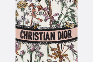 D-Bobby Dior Herbarium Small Brim Bucket Hat • White Multicolor Embroidery
