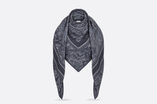 Load image into Gallery viewer, Toile de Jouy Sauvage Shawl • Denim Blue Wool and Silk
