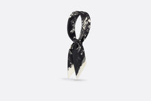 Load image into Gallery viewer, Paris 90 Square Scarf • Black and Ecru Silk Twill
