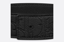 Load image into Gallery viewer, Reversible Belt Strap • Black Dior Gravity Leather and Black Smooth Calfskin, 35 MM

