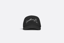 Load image into Gallery viewer, Baseball Cap with Handwritten Christian Dior Signature • Black Cotton Canvas
