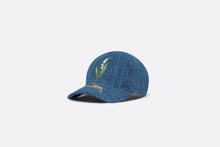 Load image into Gallery viewer, Lily of the Valley Baseball Cap • Blue Cotton Denim
