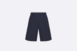 Cargo Bermuda Shorts • Blue Cotton-Blend Ottoman