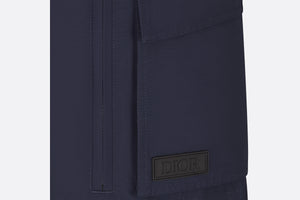 Cargo Bermuda Shorts • Blue Cotton-Blend Ottoman