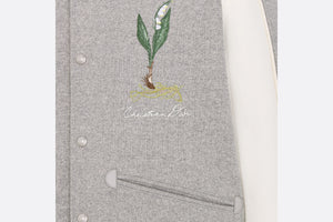 Lily of the Valley Varsity Jacket • Gray Cotton Fleece