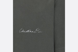 Handwritten Christian Dior Relaxed-Fit T-Shirt • Gray Cotton Jersey