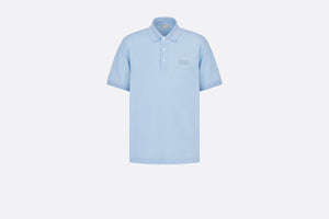 Dior Icons Polo Shirt • Blue Cotton and Silk Piqué
