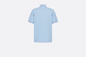 Dior Icons Polo Shirt • Blue Cotton and Silk Piqué