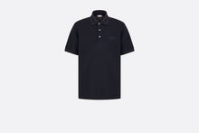 Load image into Gallery viewer, Dior Icons Polo Shirt • Navy Blue Cotton and Silk Piqué
