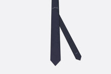 Load image into Gallery viewer, Tie with Handwritten Christian Dior Signature • Navy Blue Silk
