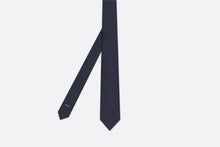 Load image into Gallery viewer, Tie with Handwritten Christian Dior Signature • Navy Blue Silk
