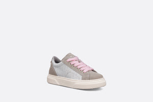 Kids' B33 Low-Top Sneaker • Beige and White Dior Oblique Jacquard and Beige Suede