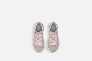 Kids' B33 Low-Top Sneaker • Beige and White Dior Oblique Jacquard and Beige Suede