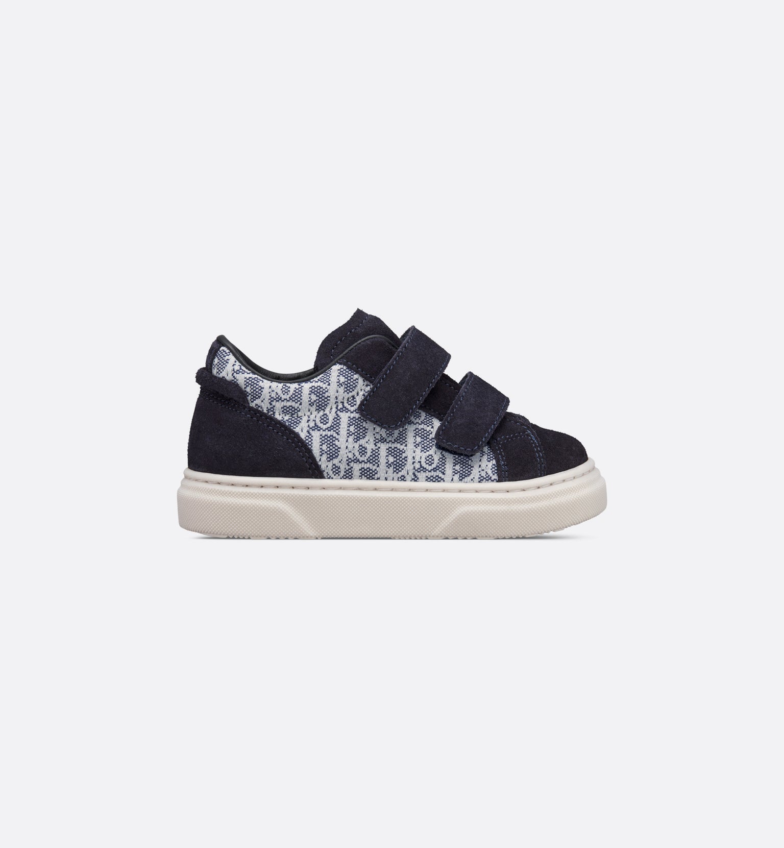Baby B33 Low-Top Sneaker • Blue and White Dior Oblique Jacquard and Navy Blue Suede