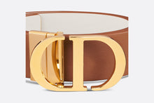 Load image into Gallery viewer, 30 Montaigne Reversible Belt • Golden Saddle and Latte Smooth Calfskin, 35 MM
