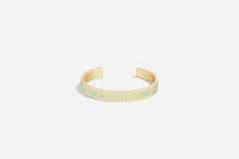 Load image into Gallery viewer, Dior Code Bangle • Gold-Finish Metal and Pastel Mint Lacquer

