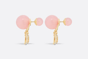 Dior Tribales Earrings • Gold-Finish Metal with Orange Acid Resin Pearls and White Crystals