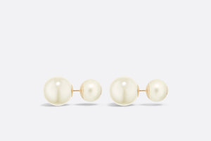Dior Tribales Earrings • Matte Gold-Finish Metal and White Resin Pearls